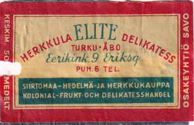 Turku - Åbo , ELITE, Eerikink 9, Osakeyhtiö Savo  , 5/12