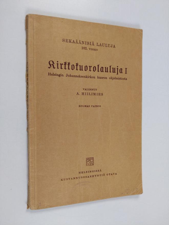 Alfred Hiilimies : Kirkkokuorolauluja 1