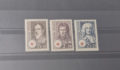 1936 PUNAINEN RISTI SARJA LIIMAKKEELLA *, LAPE 194-196
