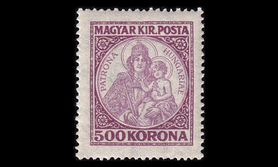 Unkari 375 ** Patrona Hungariae 500 Kr (1923)