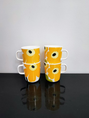 Unikko mukit 19e/kpl keltainen (Marimekko)