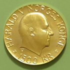 Norja 1/2 unssin kulta raha, 1500 Kroner 2001 Nobel palkinto - pikkukuva 2