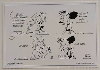 "Maisa & Kaarina"-KULKEMATON POSTIKORTTI