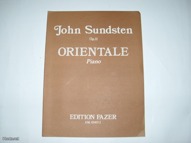 John Sundsten Op.11 ORIENTALE Piano v. 1976 nuotit