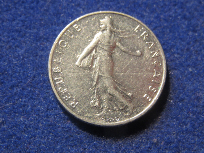 1/2 franc 1987.Ranska- France