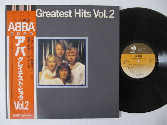 ABBA Greatest Hits Vol. 2 LP Japanilainen GF Erilainen  OBI