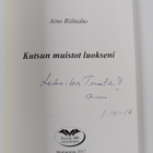 Aino Riihiaho : Kutsun muistot luokseni (signeerattu, tek... - pikkukuva 3