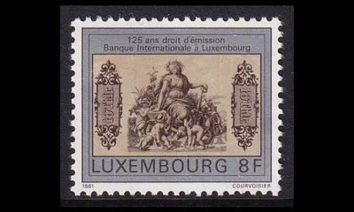 Luxemburg 1034 ** Pankin setelipaino-oikeus 125v (1981)