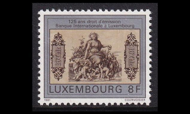 Luxemburg 1034 ** Pankin setelipaino-oikeus 125v (1981)