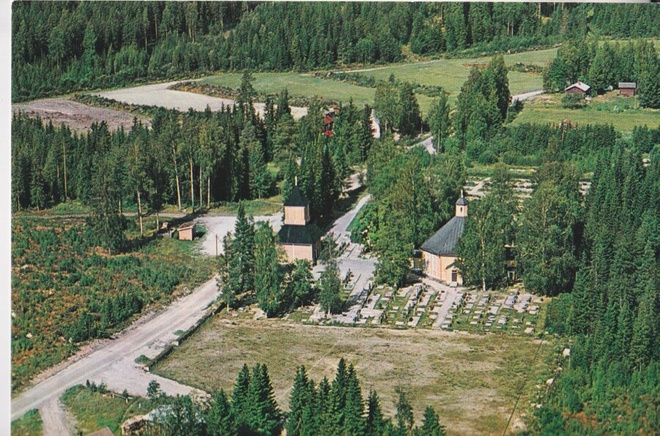 Juupajoki, kirkko. Karhumäki 6399 Ilmakuvakortti ,   e223