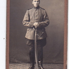 CDV Visiitti Valokuva Sotilas Rakuuna Miekka Viipuri 1920-l - pikkukuva 1