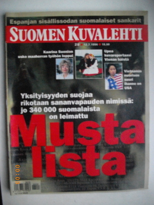 Suomen Kuvalehti Nro 28/1996 (20.3)