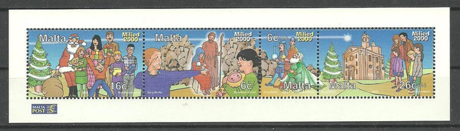 JOULU-aiheinen sarja blokki MALTA 2000 **