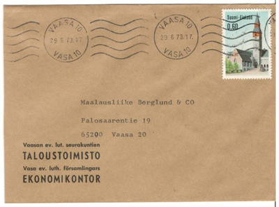Vaasa,  v. 1973  firmakuori kotiseutukeräilijälle