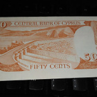 Cyprus Kypros 50 sent 1987 P52 sn344 aUNC - pikkukuva 2