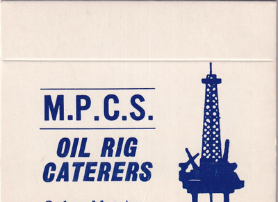 M.P.C.S. Oil Rig Caterers ,Made in Finland aski , aihio. 446