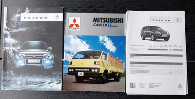 Mitsubishi esitteet Pajero 2014 ja Canter FE sarja
