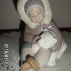 IHASTUTTAVA ESKIMO TYTTÖ AITO LLARDO FIGUURI LEIMALLA - pikkukuva 2
