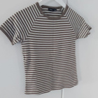Lyhythihainen slim-fit t-paita rusk/valk koko S - pikkukuva 2