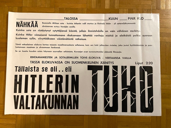 Vanha elokuvajuliste: Hitlerin valtakunnan tuho