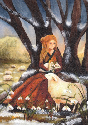 Esther Bennink: Lumikellot (isohko kortti)