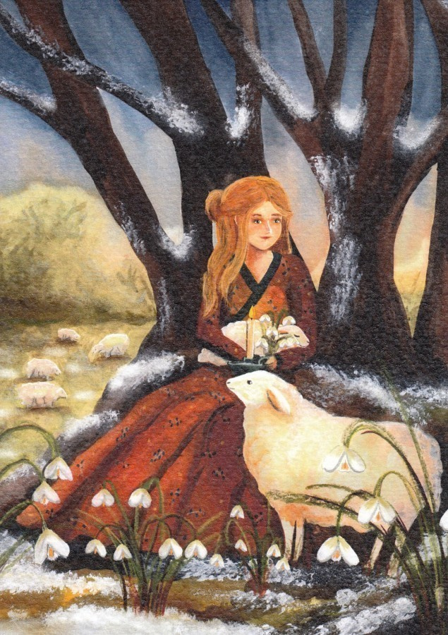 Esther Bennink: Lumikellot (isohko kortti)