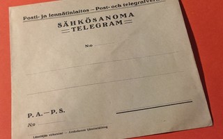 Posti- ja lennätinlaitos Sähkösanoma Kirjekuori