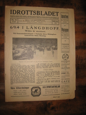 Idrottsbladet   2 kpl  1920-luku