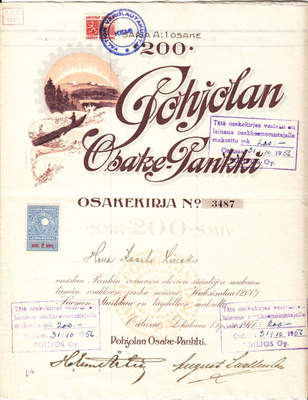 OKK 1917 Pohjolan Osake-Pankki Oy, Oulu pörssi