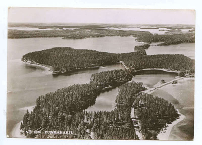 Vanha postikortti Punkaharju ilmakuva 1950 lukua
