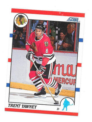 1990-91 Score #292 Trent Yawney Chicago Blackhawks