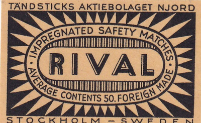 RIVAL. Stockholm - Sweden . Foreign Made , s81