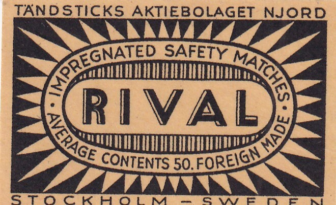 RIVAL. Stockholm - Sweden . Foreign Made , s81