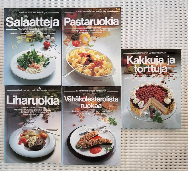 Lademannin uudet keittokirjat, 5 kpl