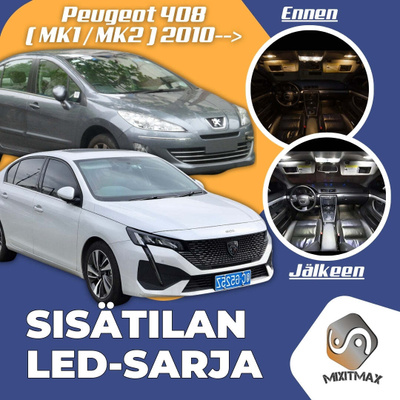 Peugeot 408 Sisätilan LED-sarja 12-osainen