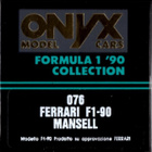 Onyx Ferrari F1-90 -pienoismalli - pikkukuva 4