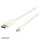 Valueline Mini DisplayPort - DisplayPort, 1m, valkoinen UUSI - pikkukuva 1