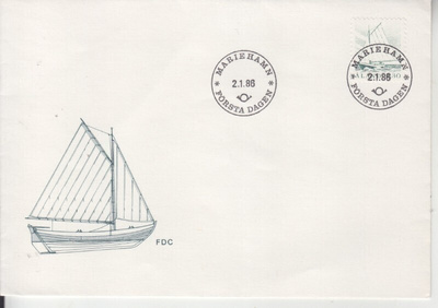 FDC 1986 Åland kalastajavene.