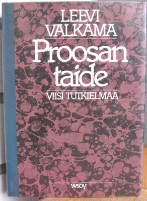 Leevi Valkama: Proosan taide, Wsoy 1983. 270 s.