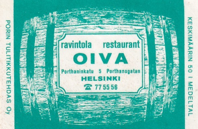 Helsinki , Ravintola  OIVA  4/11