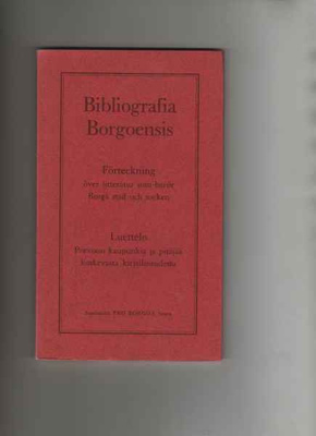 Eklöf, Tom: Bibliografia Borgoensis, Samf. Pro Borgo 1969,K3