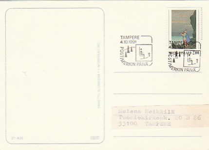 ERIKOISLEIMA , Postimerkin päivä 4.10.1991, Tampere