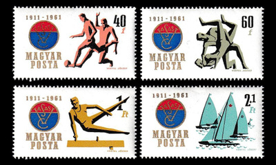 Unkari 1772-5 ** Rautatyöläisten urheiluseura 50v (1961)