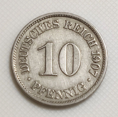 Saksa 10 Pfennig 1907A