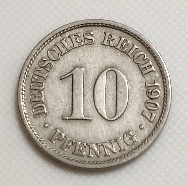 Saksa 10 Pfennig 1907A