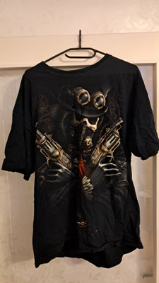 Black Label t-paita pääkallokuvio XXL musta