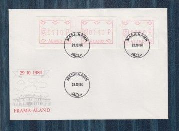 FDC...Åland..Frama 29.10.1984