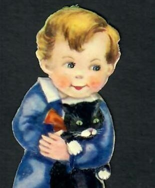 ALE - M.P. 766 - Pieni poika kissa sylissään - 1950-luv.