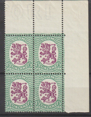 1929 Saarisen mallin 1½mk neliö **