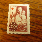 suomi pm pr 1945 3,50+0,75 äiti ja lapsi ei leimaa - pikkukuva 1